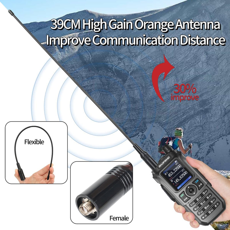 [AUSTRALIA] - Baofeng UV-5R Upgrade Ham Radio UV-21R Dual Band Ham Radio Handheld Long Range Two Way Radio for Adults Rechargeable Walkie Talkies with VOX 999 Channels 771 High Gain Antenna Full Kit 