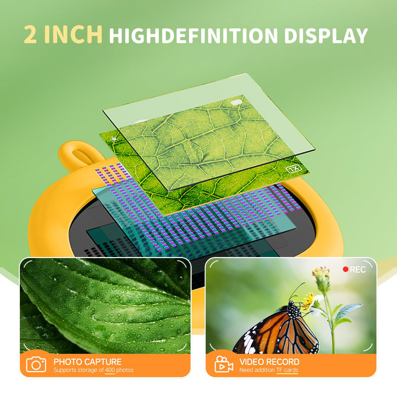 [AUSTRALIA] - Kids Microscope Pocket Microscope, 2" IPS Screen 1000X Portable Microscope for Kids, Photo and Video Camera, Christmas Birthday Gifts for Age 3 4 5 6 7 8 9 10 11 12 Girls Boys 