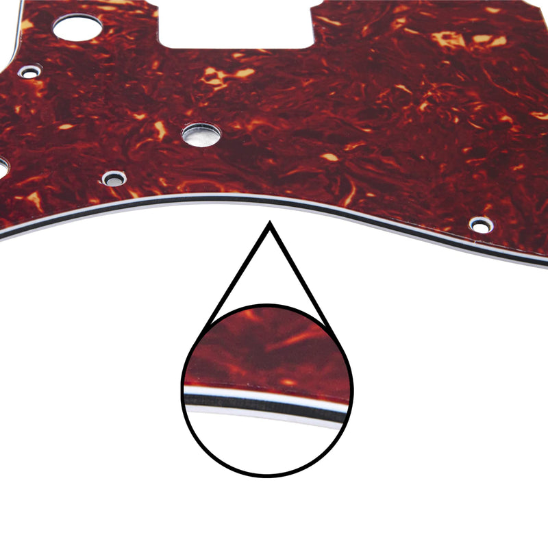 [AUSTRALIA] - 1Pcs Yootones 65 60s Vintage Pickguard Guitar Scratch Plate w/Screws Compatible with American/Mexican Made Vintage Style Jazzmaster Pickguard Replacement (4Ply Red Tortoise Shell) 4Ply Red Tortoise Shell 
