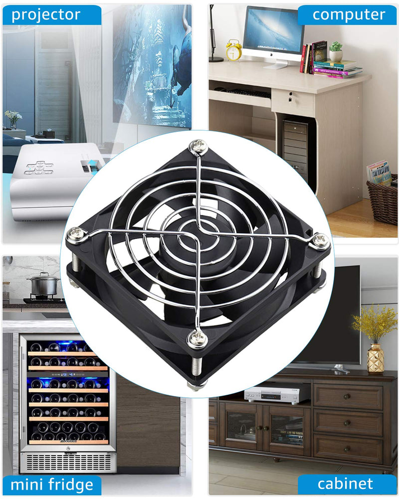 GDSTIME Dual 80mm USB Fan 80mm x 25mm 5V for Receiver DVR Playstation Xbox Computer Cabinet Cooling 80x80x25mm
