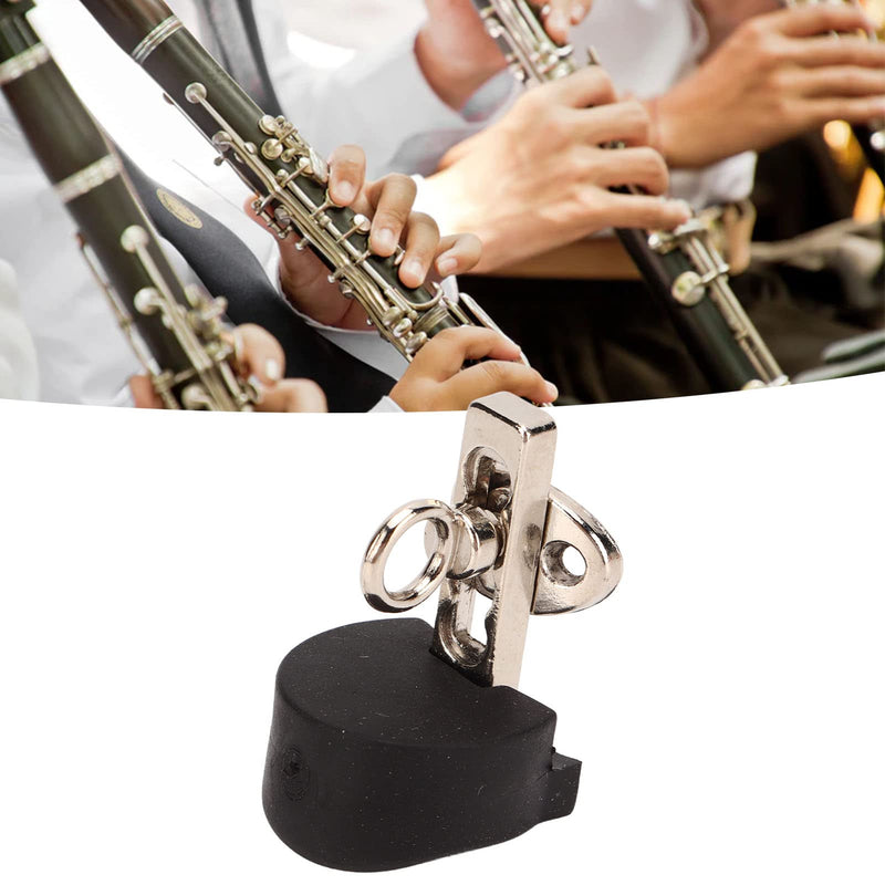Clarinet Thumb Finger Rest, Adjustable Stainless Steel Suspension Strap Clarinet Oboe Thumb Cushion Thumb Rest, Black Tube Finger Rest with Rubber CushionPercussion accessories