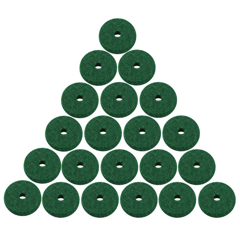Piano Felt Pad 180PCS 22mm Dia Pure Wool Round Keyboard Balance Washers Piano Parts Replacement (Green)