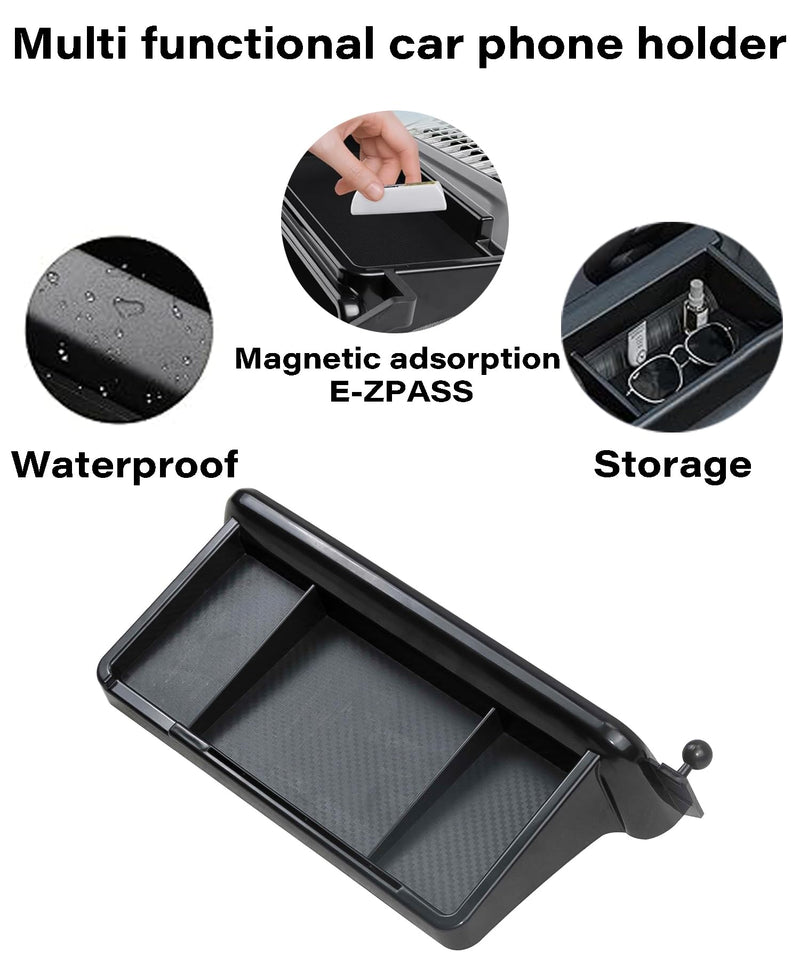 Car Phone Mount for Kia Telluride 2020 2021 2022 Accessories | 10.25-in Screen Clip-On 360° Rotatable 15W Fast Wireless Charger Magsafe Cell Phone Holder,with Dashboard Storage Tray for 2020-2022 Kia Telluride(10.25 Inch with Tray)