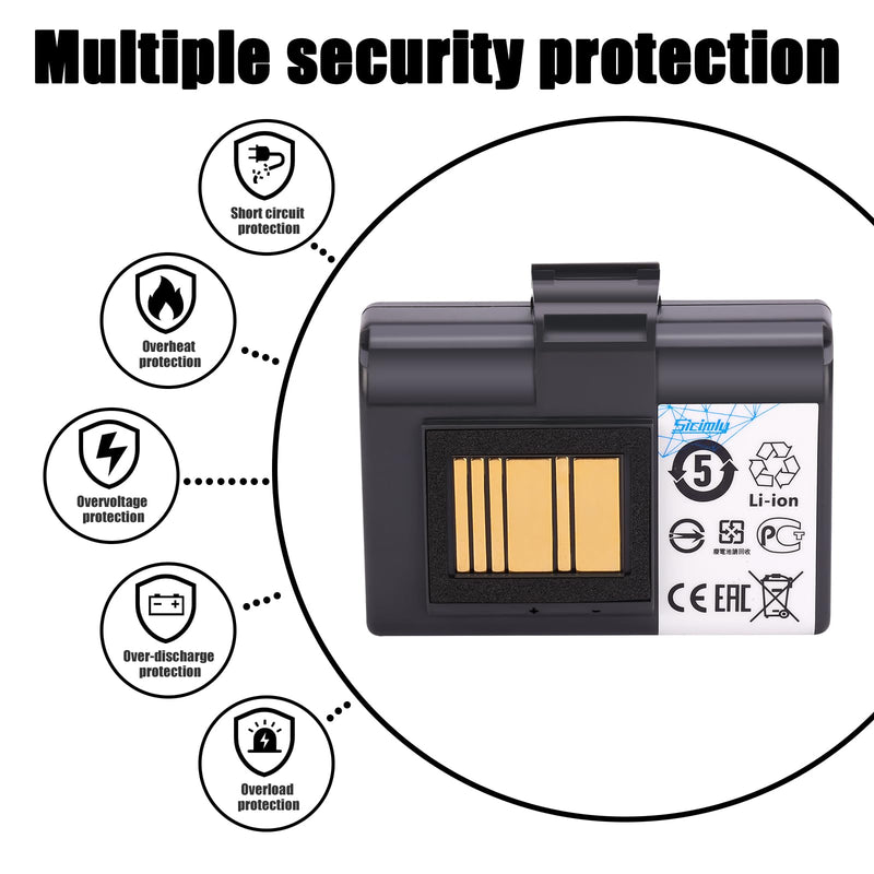 3400mAh Replacement Batteries for Zebra Printer ZQ520 ZQ521 QLN320 QLN220 QLn220HC ZR628 ZR638 ZR658 ZR668 ZQ610 ZQ620 ZQ500 ZQ510 QLn320HC 25.16Wh 1PCS