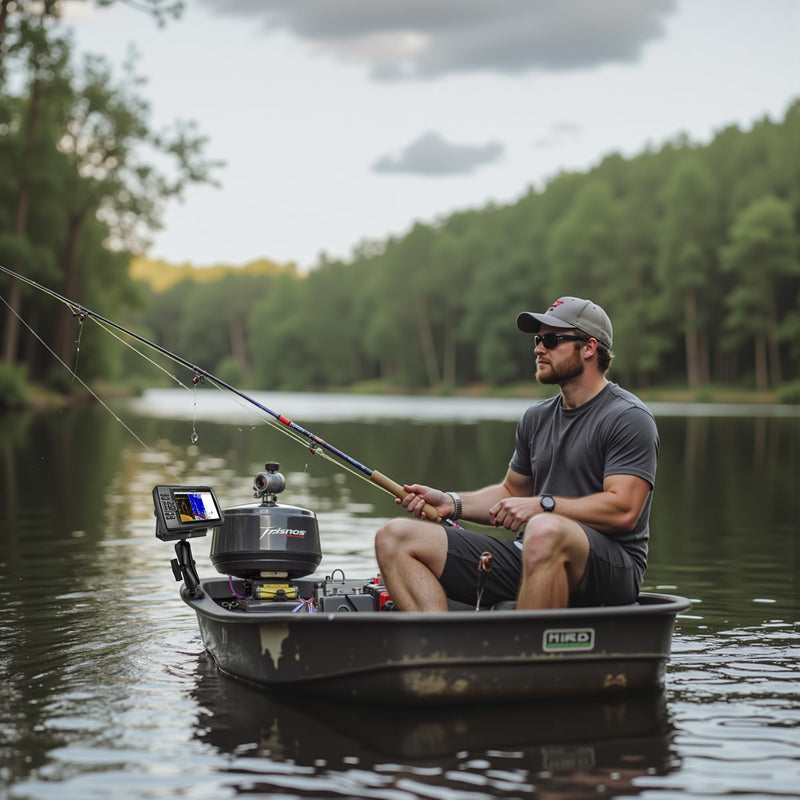 Aluminum Fish Finder Mount with 1.5"/C Size Ball, 5.9" Arm Marine Electronics/Depth Finder Mount. High Salt Water Resistant, Compatible with Garmin, Lowrance, Humminbird,and More Medium Arm