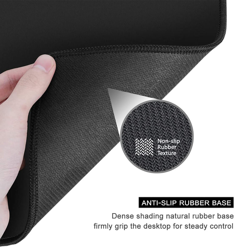 Auhoahsil Mouse Pad, Square Boho Anti-Slip Rubber Mousepad with Durable Stitched Edges for Gaming Work Office Laptop Computer Women Men Kids, Cute Custom Pattern, 12" x 9", Modern Abstract Art Leaves