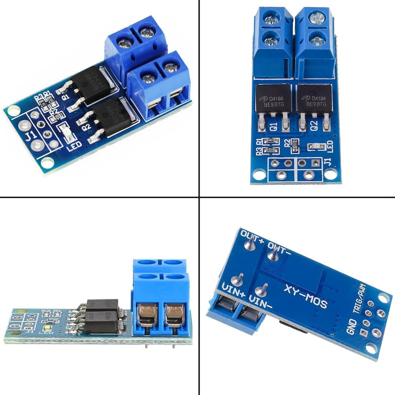 8 Pcs DC 5V-36V 400W FET Trigger Switch Drive Module Board Dual Mosfet Driver Module Dual High Performance Switching Driver Module PWM Controller Switch Panel Driver Module for Ar-duino