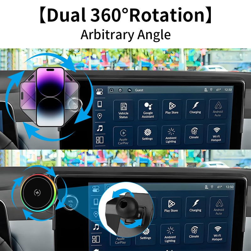 Car Magnetic Phone Mount for Honda Prologue 2024 2025 2026 and Acura ZDX 2024-2025 Auto Interior Accessories Best Cellphone Holder Fast 15W Wireless Charger Cell Phones Charging Screen Stand