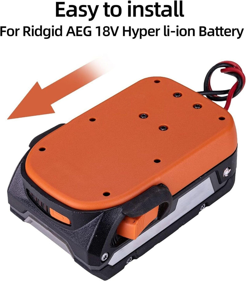 [AUSTRALIA] - Jumper Cable Clamps Kit for Ridgid 18V Battery Jumper Starter Automotive Booster Cables 6Ft 12AWG Power Tool Line for Car Riding Mower Motorcycle 