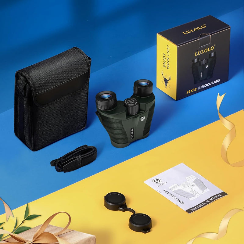 [AUSTRALIA] - 25x32 UHD Compact Binoculars for Adults High Powered - Large View Binoculars with Clear Low Light Vision - Super Bright Lightweight & Waterproof Binocular for Bird Watching Travel Hunting 25x32 