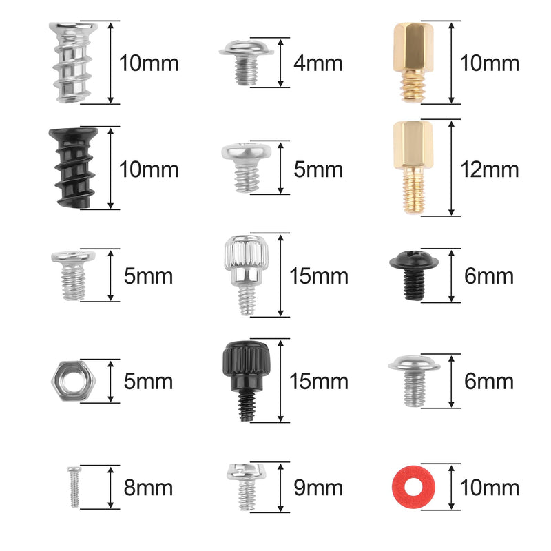 502PCS PC DIY Screw Kit, Assorted Size Screws Nuts Washers for Computer Building, Case Modding, Gaming PC Upgrade & Laptop Repair - Portable Metal Fastener Set