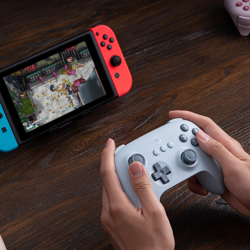 8Bitdo Ultimate C Bluetooth Controller for Switch, Ultimate Quality Bluetooth connectivity with 6-axis Motion Control and Rumble Vibration (Blue) Blue