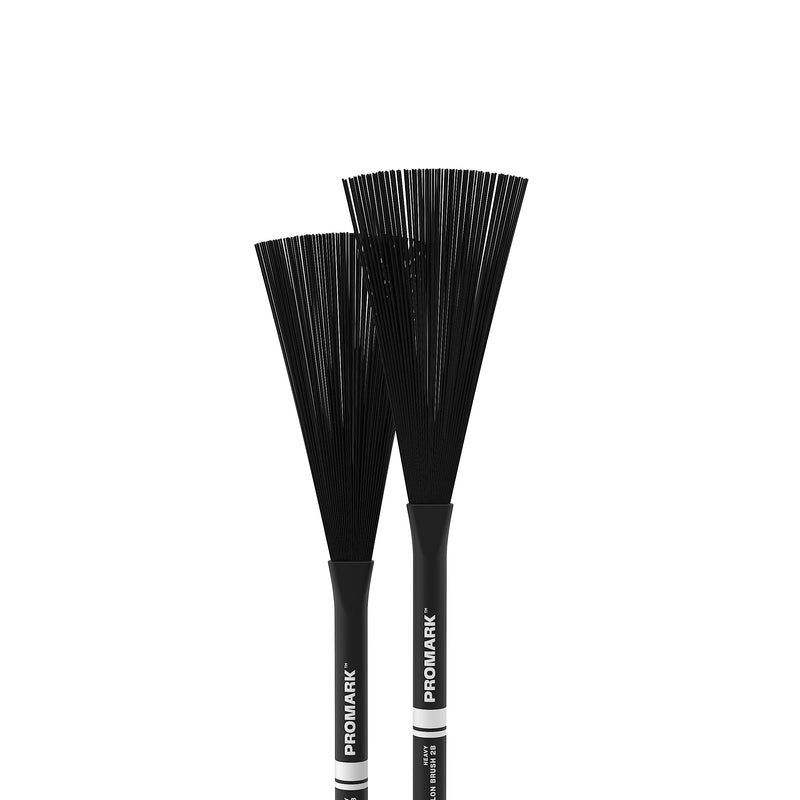 ProMark Heavy Nylon Brush 2B - Black - Jazz Brush - Wire Brush for Snare Drums - Nylon Drum Brush