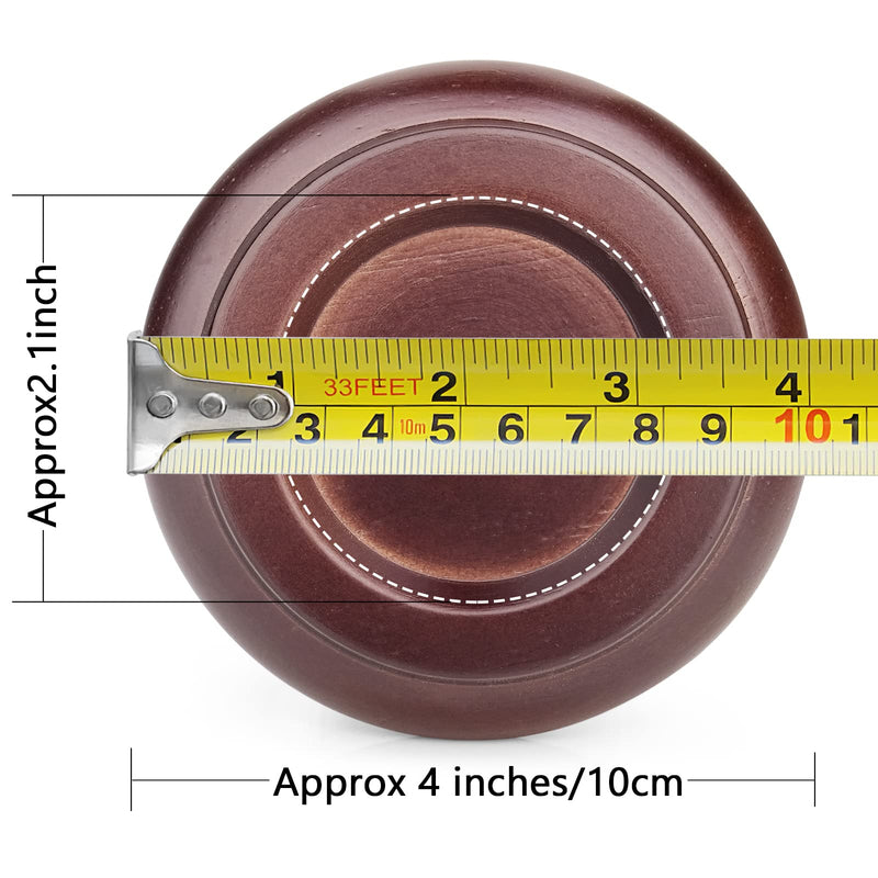 Upright Piano Caster Cups,Eison Solid Sapeliwood Piano Caster Piano Leg Floor Protectors with Non-Slip & Anti-Noise Foam for Hardwood Floor (Dark Brown) Dark Brown