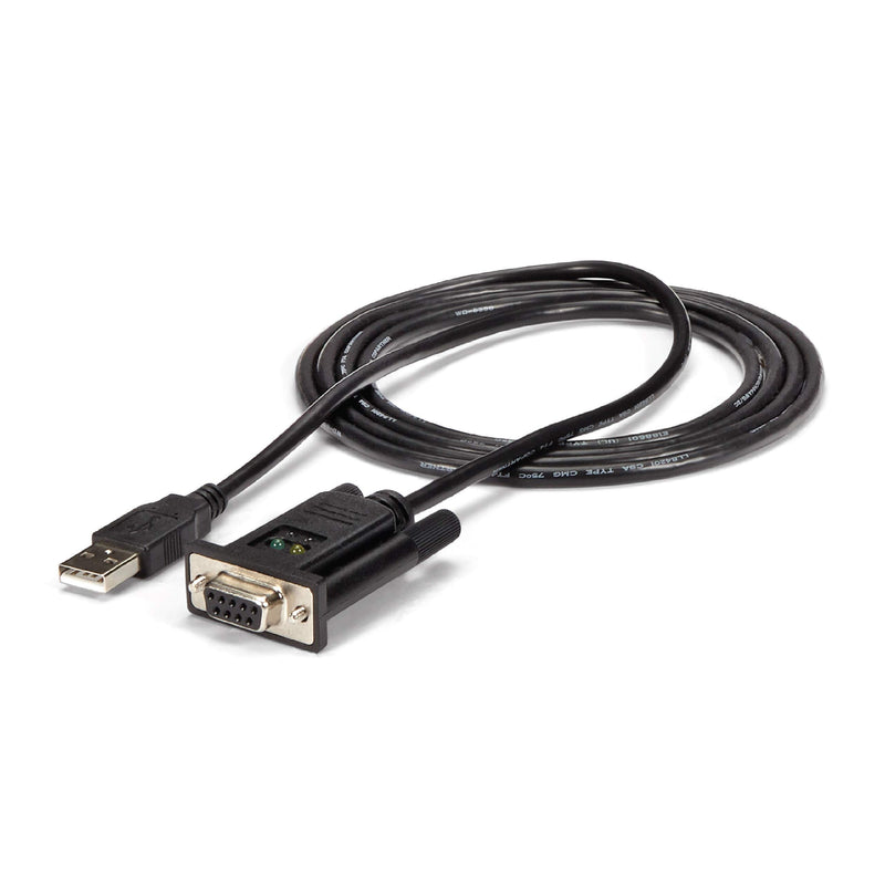 StarTech.com USB to Serial RS232 Adapter - DB9 Serial DCE Adapter Cable & com Slimline Serial DB9 Gender Changer - M/M - Serial Gender Changer - DB-9 (M) to DB-9 (M) - GC9SM 921.6 Kbps / Null Modem Adapter + Changer