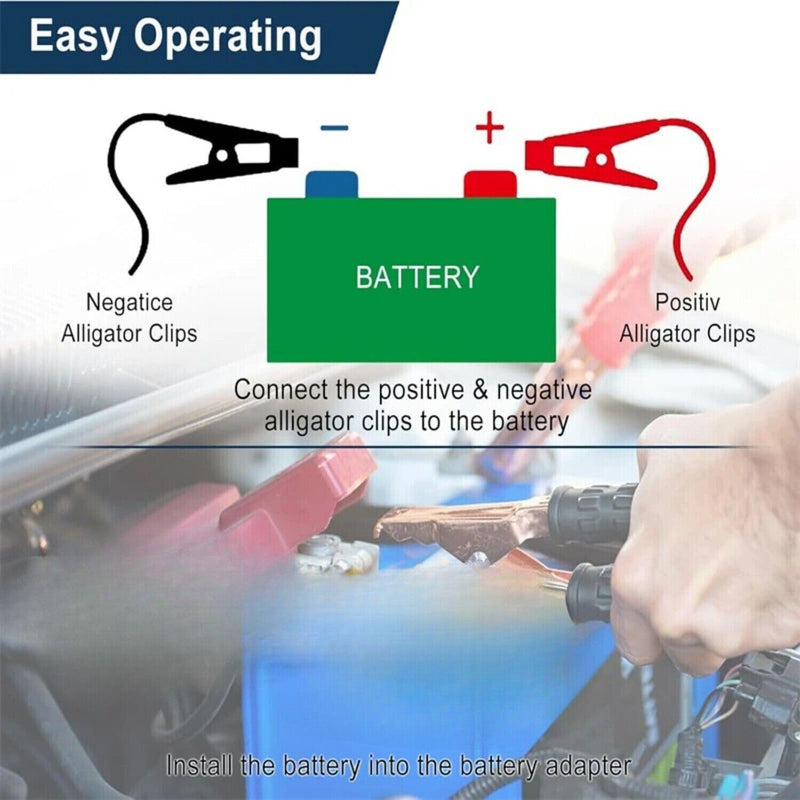 [AUSTRALIA] - Jumper Cable Clamps Kit for Kobalt 24V Battery Jumper Starter Automotive Booster Cables 6Ft 12AWG Power Tool Line for Car Riding Mower Motorcycle 