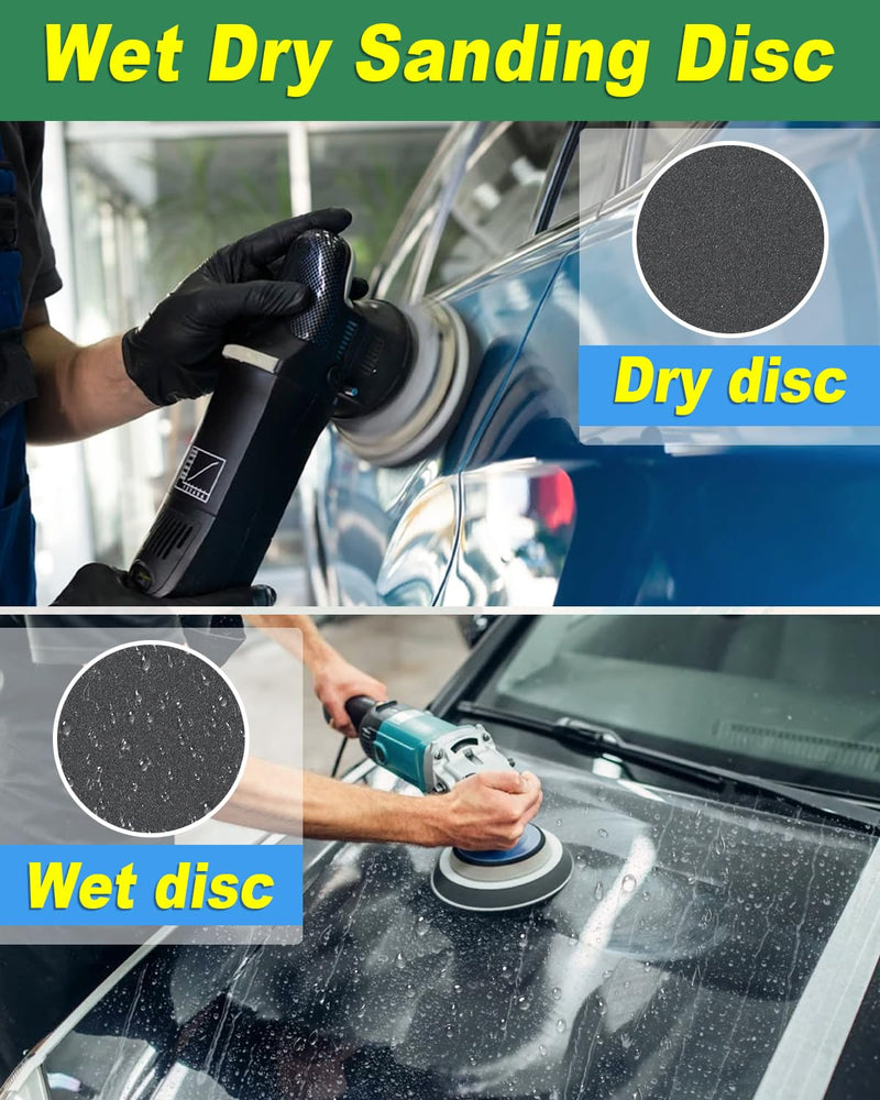 Bolatus Pack of 5 Sandpaper 125 mm Velcro, Grit 2000 Wet Dry Sanding Discs Round Random Orbital Sanders Sanding Sheets for Car Metal Wood Pack of 5 2000 grit