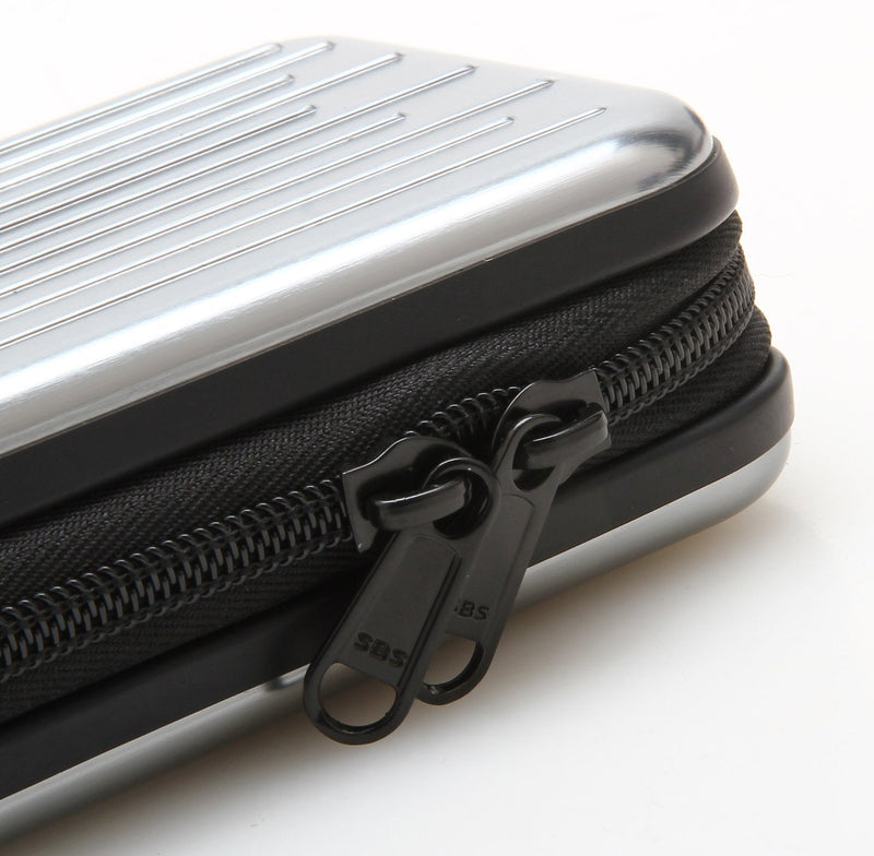 KAYOND Anti-Shock Silver Aluminium Carry Travel Protective Storage Case Bag for 2.5" Inch Portable External Hard Drive HDD USB 2.0/3.0 (Silvery White) Silvery white