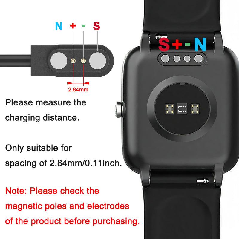 Mugust Charger for VeryFit Smart Watch - IDW26, IDW25, IDW23, IDW21, IDW19, IDW17, IDW16, IDW15, IDW13, ID205L, ID206-1.6ft USB C Magnetic Charging Cable