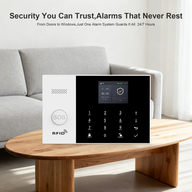 PGST Wireless Alarm System,WIFI/4G Home Security Systems with DIY Expandable Door and Motion Sensor,Tuya APP Instant Alerts,Compatible with Alexa/Google for Home,Villa,No Monthly Fee (8 PCS) 8 PCS
