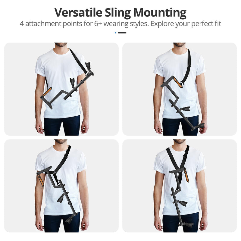VR Gun Stock for Meta Quest 3 & Quest 2 | Quick-Swap Mounts for Left & Right Handed Players | Fully Adjustable FPS Gaming Rifle Accessory with Sling for Ultimate Stability
