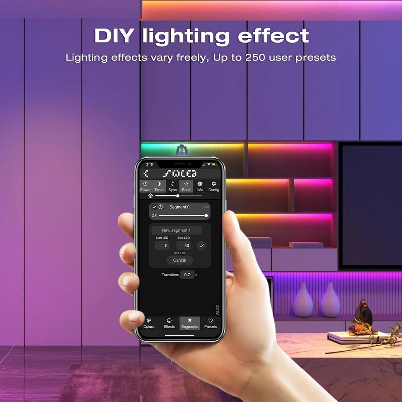 GLEDOPTO WLED Strip Controller LED Lighs Over 100 Dynamic Lighting Modes DIY WiFi APP Control 800 IC RGB RGBW for WS2812B WS2811 SK6812 TM1814 WS2813 WS2815 Addressable LED Light Strip