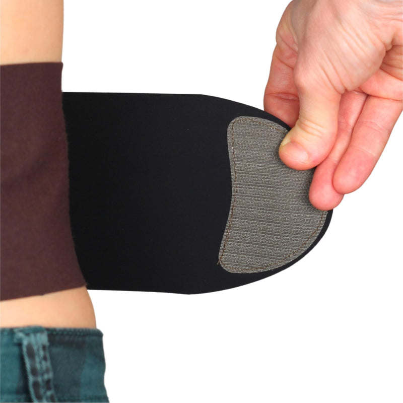 URSA Waist Strap - Ultra Slim, Breathable & Stretchy Microphone Transmitter Straps. Compatible with Most Transmitter/Receivers (Brown, Medium Waist - Big Pouch)