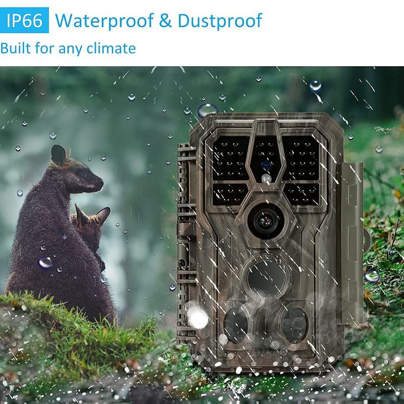 GardePro E5 Trail Camera, 48MP 1296p, Game Camera with Ultra Fast 0.1s Motion Activated, 100ft Night Vision, 90ft Detection Distance for Outdoor Wildlife Scouting, Hunting, Camo E5 Camo