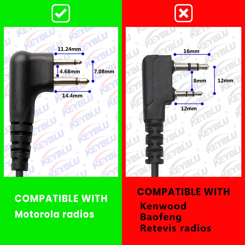 [AUSTRALIA] - CP200D Waterproof Shoulder Speaker Mic 2 Pin Radio Microphone with 3.5mm Audio Jack Compatible with Motorola CP200 CLS1410 CLS1110 RDM2070D Walkie Talkie(for Motorola, Black with 3.5 mm Jack) for MOTOROLA 