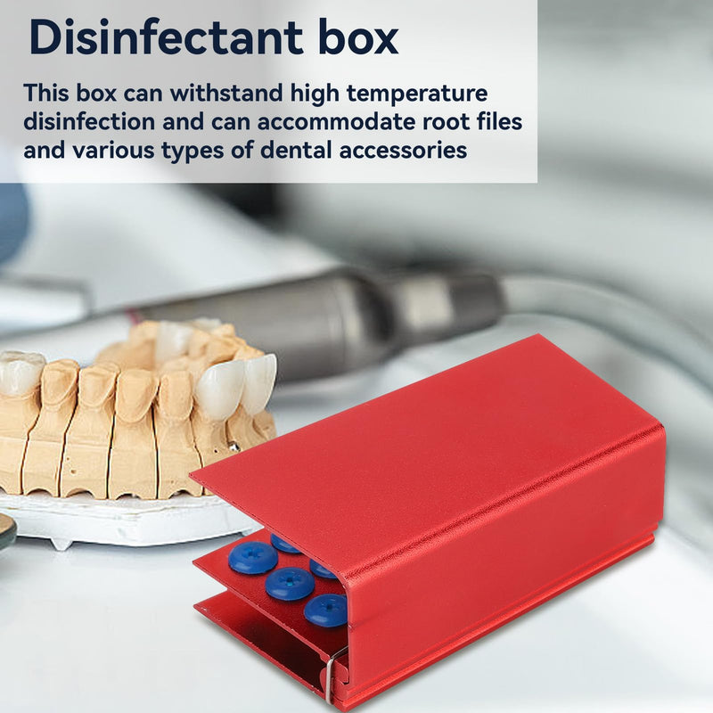 [AUSTRALIA] - Disinfectant Box, 24 Hole Disinfectant Case Aluminium Alloy with Silicone Pad, Dental Drill Block Holder, Autoclavable Dental Tool Sterilizer, Dental Drill Cleaner 