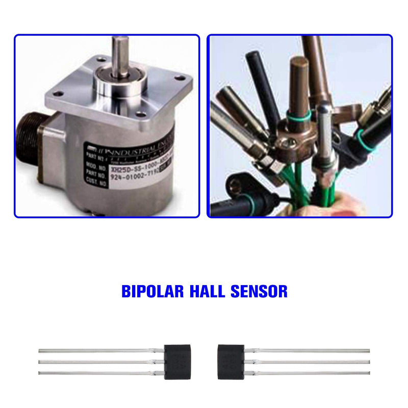 [AUSTRALIA] - YINETTECH 12pcs 41F TO-92S Bipolar Hall Effect Sensor Magnetic Detector SS41F 0H41 SH41 S41 S41 S41 3 Pin Sensor for Electric Vehicle Engine Industrial Applications 