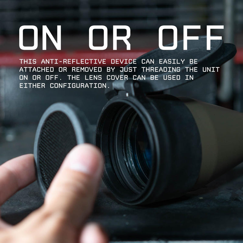 Monstrum Flip Up Scope Lens Cover with Honeycomb Anti Reflection Device 26-30 mm diameter
