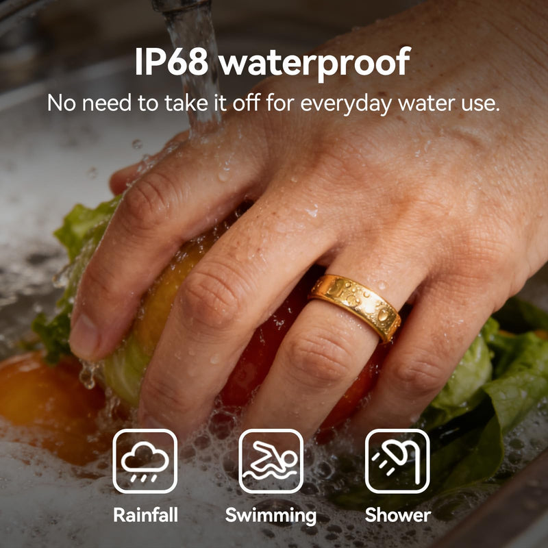 Smart Ring Fitness Tracker for Women and Men, Heart Rate Monitor, Sleep and Stress Monitoring, Menstrual Cycle Tracking, Step Counter, IP68 Waterproof, No Subscription, Compatible with iOS and Android Silver 13