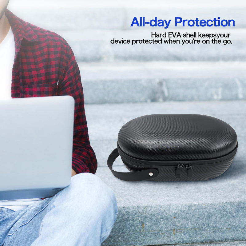 AWINNER Hard Carrying Case Compatible for Apple Vision Pro, Accessories VR Headset with Elite Strap, Ultra-Sleek Design for Travel (Carbon fibre) Carbon fibre