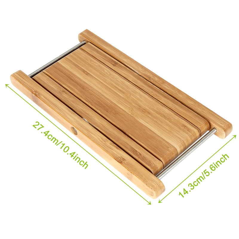 Bamboo Guitar Foot Stool 9.25 Inch 4 Gear Adjustable Non-Slip Foot Rest for Classical Guitar Player