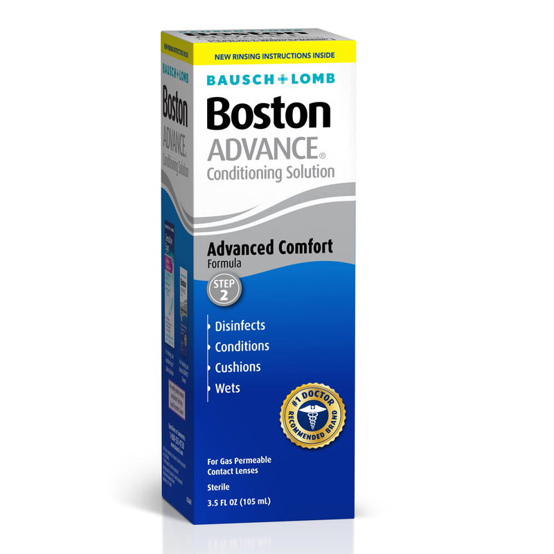 Boston ADVANCE Conditioning Solution, from Bausch + Lomb, 3.5 Fl Oz (Pack of 2) 3.5 Fl Oz (Pack of 2) Advanced Comfort