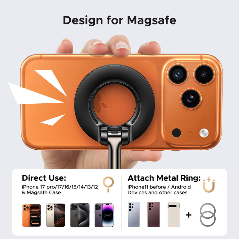 UGREEN Magnetic Phone Holder for Gym, Dual-Sided Magnets Mount | 360°Adjustable Phone Stand, Gym Essentials for Hands-Free Workouts, Compatible with iPhone 17 Pro Max, 16 15 14 13