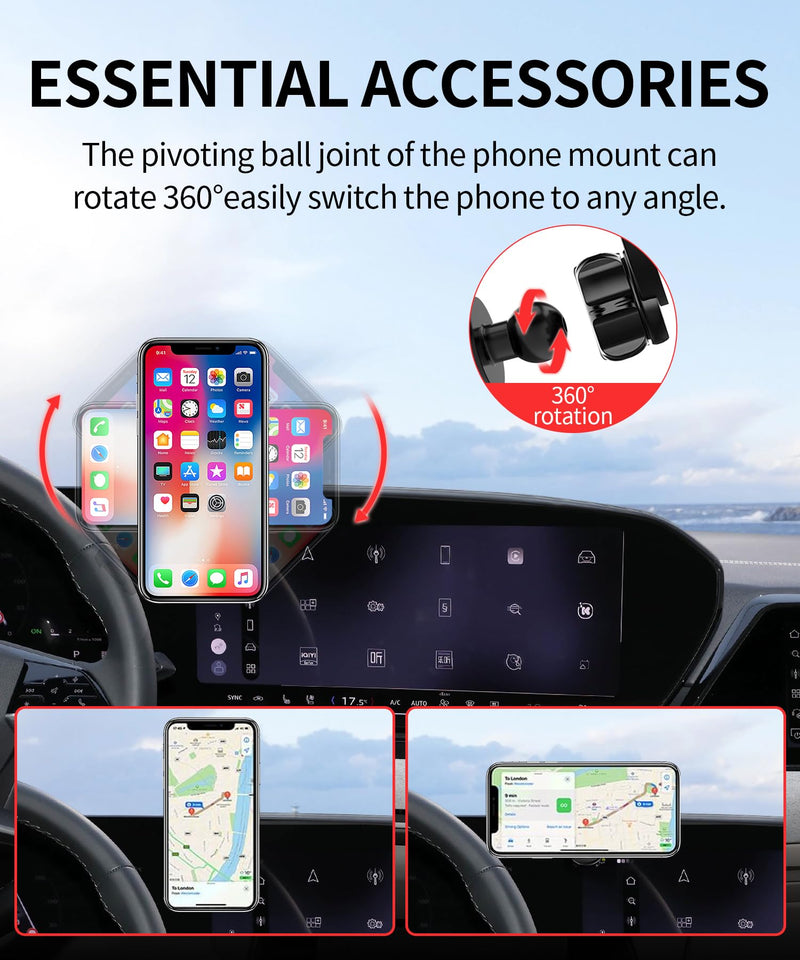 Car Phone Holder for Audi A5/A6/Q5/Q6/S5/SQ5 2026 14.5" Screen Accessories | Q5/Q6 e-tron 2025Magsafe Magnetic Cell Phone Mount Clip Compatible with iPhone,3D fit Stable Dashboard GPS Navigation Bracket