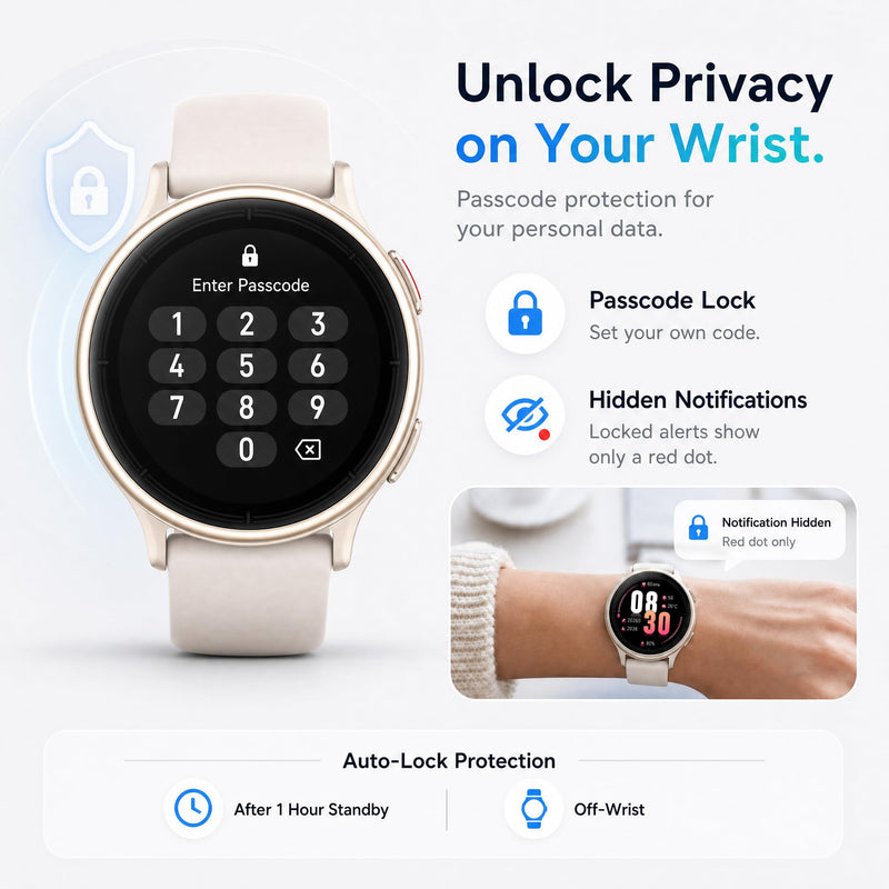 Smart Watch for Women (Answer/Make Call), 1.65" HD Fitness Tracker with Heart Rate/SpO2/Sleep Monitor, Pedometer, 110+ Sports Modes, 3ATM Waterproof, 7-Day Battery, for iOS Android Starlight