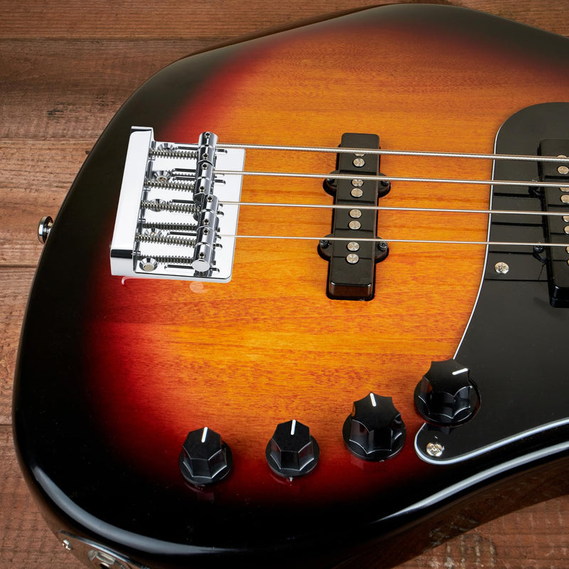 [AUSTRALIA] - QWORK Bass Bridge Guitar Bridge for 4-String Bass - Compatible with Fender Precision & Jazz Basses, 19mm String Spacing, Adjustable Height & Intonation 