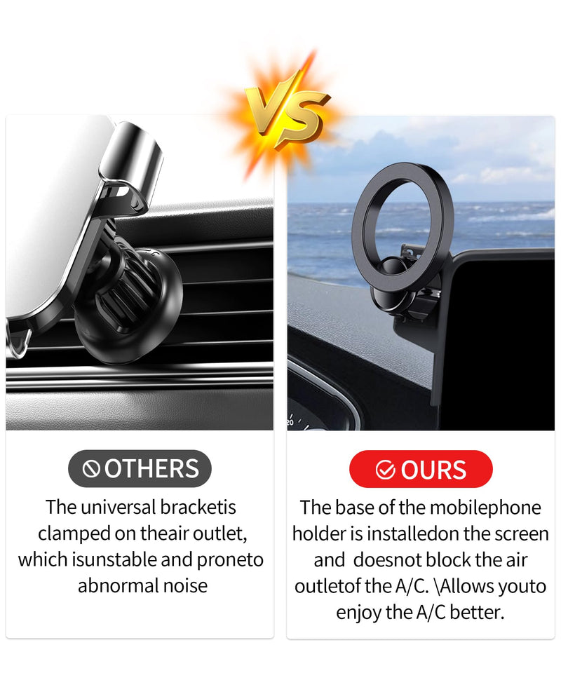 Car Phone Holder for Ford Escape 2020-2026,Escape Hybrid,8" Screen | Magsafe Accessories Magnetic Cell Phone Mount Clip Compatible with iPhone, 3D fit Stable Dashboard Navigation Bracket Stand