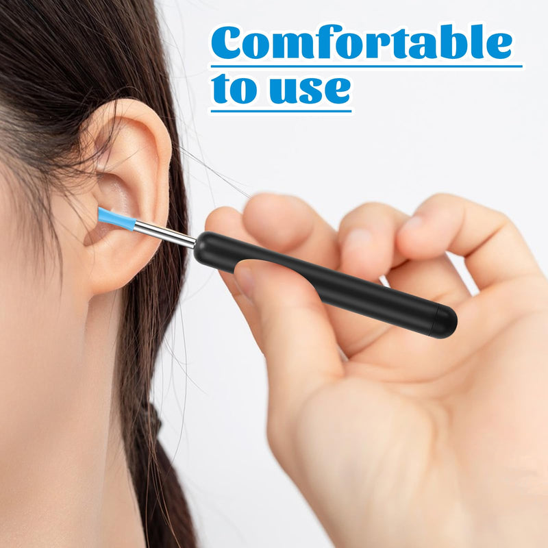 cobee 60 Pcs Ear Wax Removal Replacement Tips for Ear Camera, Ear Spoon Tips Silicone Ear Spoon Replacement Tips Ear Cleaner Replacement for Adults Ear Wax Removal Endoscope(60)