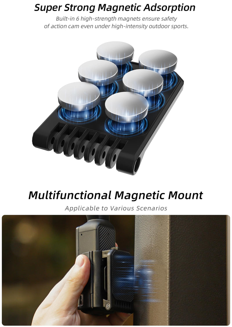 Magnetic Camera Desktop Base Stand Holder Compatible with DJI OSMO Pocket 3, Multifuctional Magnetic Bracket Mount Expansion Adapter Magnet Steering Holder Bracket for DJI OSMO Pocket 3 Accessories