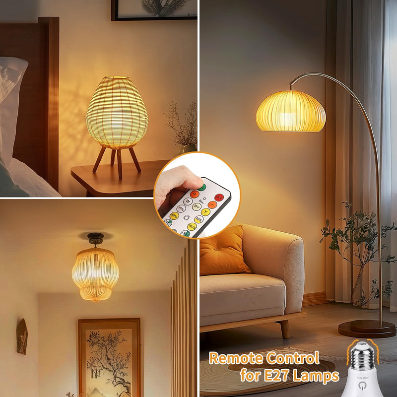 Kimjo Rechargeable Light Bulb with Battery - Rechargeable Bulb with Remote Control E27 USB 7 W - Battery Light Bulb 3 Colours Dimmable - Touch Control Outdoor Emergency Light Pack of 2 2 X Aufladbare Glühbirne 3 Farben