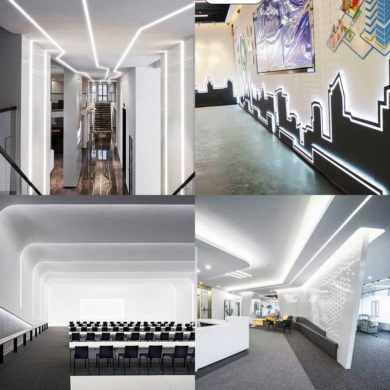 24V 32.8ft/10M Double Row LED Strip Light Cool White 6000K 2400LEDs 2835SMD 160W High Brightness 11000LM No-Waterproof IP20 Flexible Ribbon for Kitchen Hallways Decoration(No Power Supply)