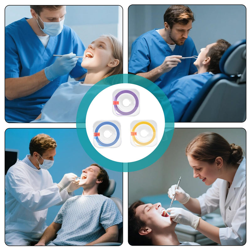 [AUSTRALIA] - 3 Bands, Tooth Sandpaper, Interdental Sandpaper, Colourful Tooth Sandpaper for Spaces, Tooth Polishing Strips, Dental Polishing Strips, Teeth Polishing for Spaces (4 mm x 6 m) 