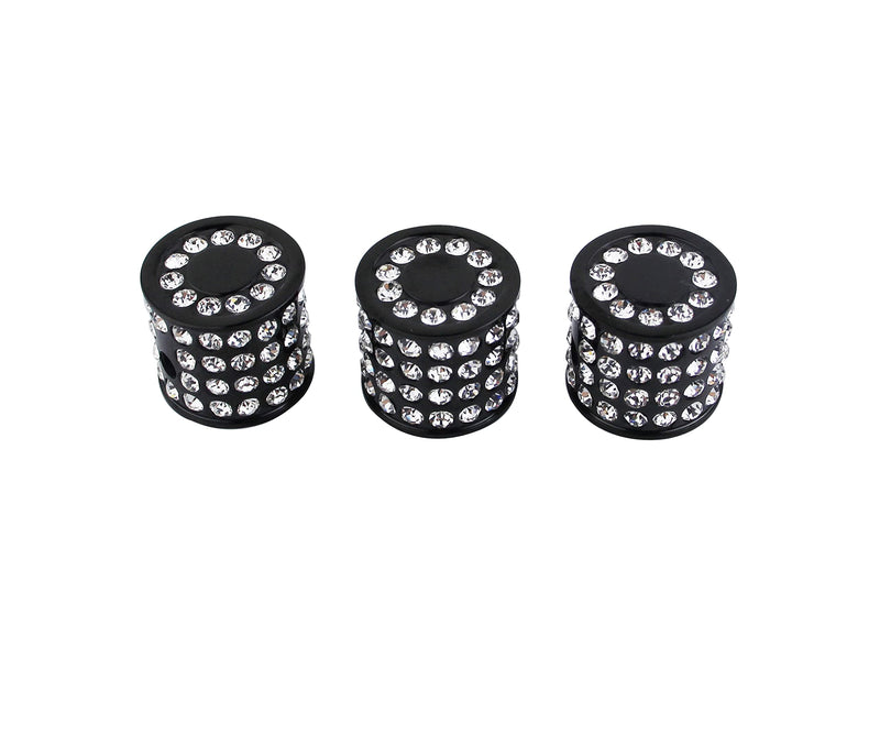 Guyker Diamond Style Guitar Bass Potentiometer Control Knobs with 6mm Dia. Shaft Pots - Stainless Steel Dome Speed Tone Volume Knob Replacement for Electric Guitar or Precision Bass - Black, CKB014