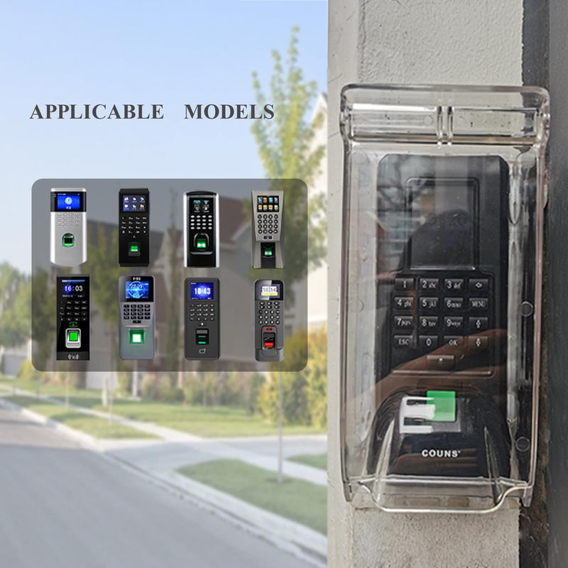 Clear Gate Outdoor Keypad Cover,Flip Access Control Rain Cover，Doorbell rain cover Compatible for Ring Doorbell/Lock Keypad/Attendance Machine/Door Keypad