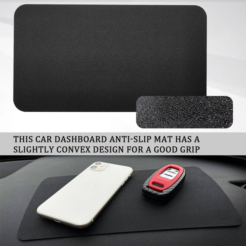 [AUSTRALIA] - Car Dashboard Anti-Slip Mat, Car Dashboard Accessories Multifunctional Non-Slip Rubber Pad, 10.6"×5.9" Adhesive Sticky Dashboard Gripping Mat for Cell Phones, Sunglasses(Leather Texture) Leather Texture 