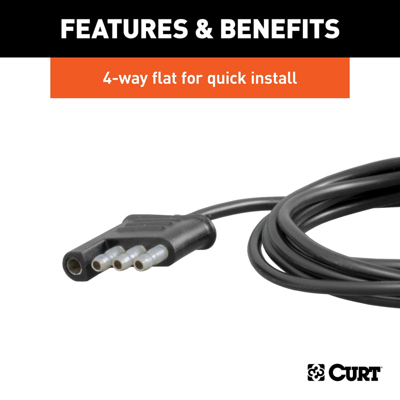[AUSTRALIA] - CURT 53201 Auxiliary Automotive LED Light Strips for Hitch Cargo Carrier, Bike Rack, 2-Pack 